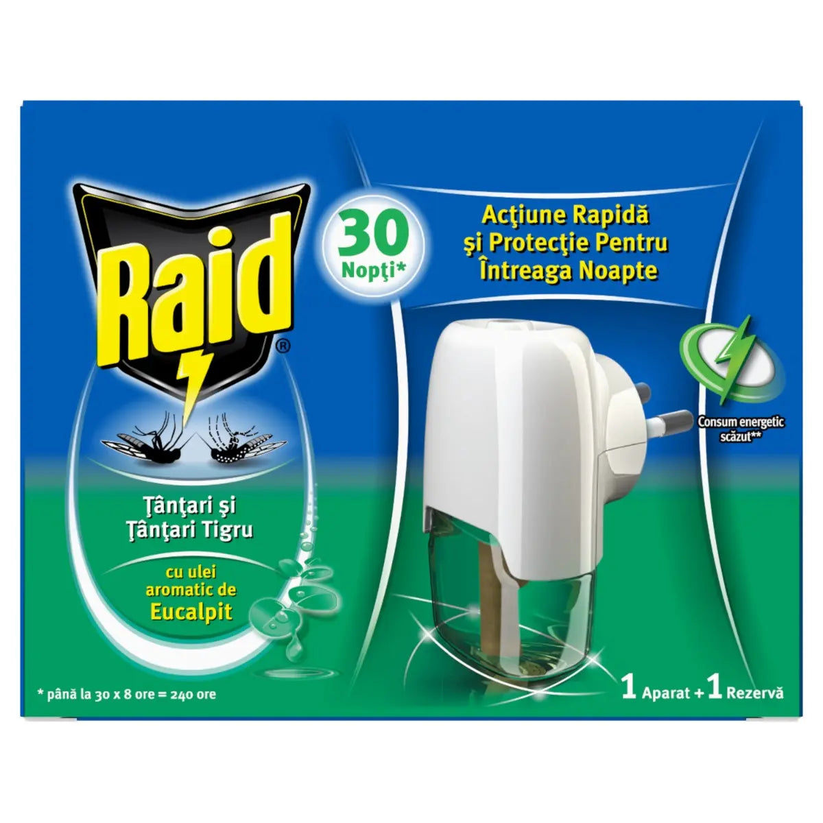 Raid Aparat Electric Si Rezerva 21ml 30Nopti Eucalipt