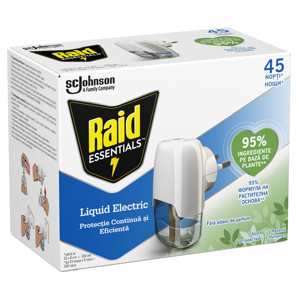 Raid Aparat Electric Si Rezerva 27ml 45 Nopti Essentials