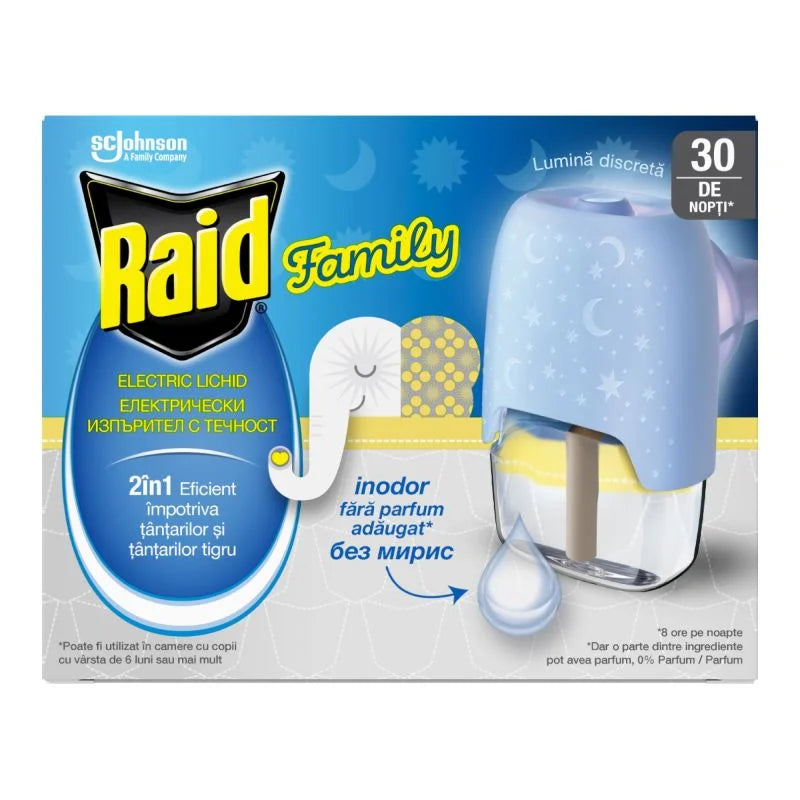 Raid Aparat Electric Si Rezerva 21ml 30Nopti Family