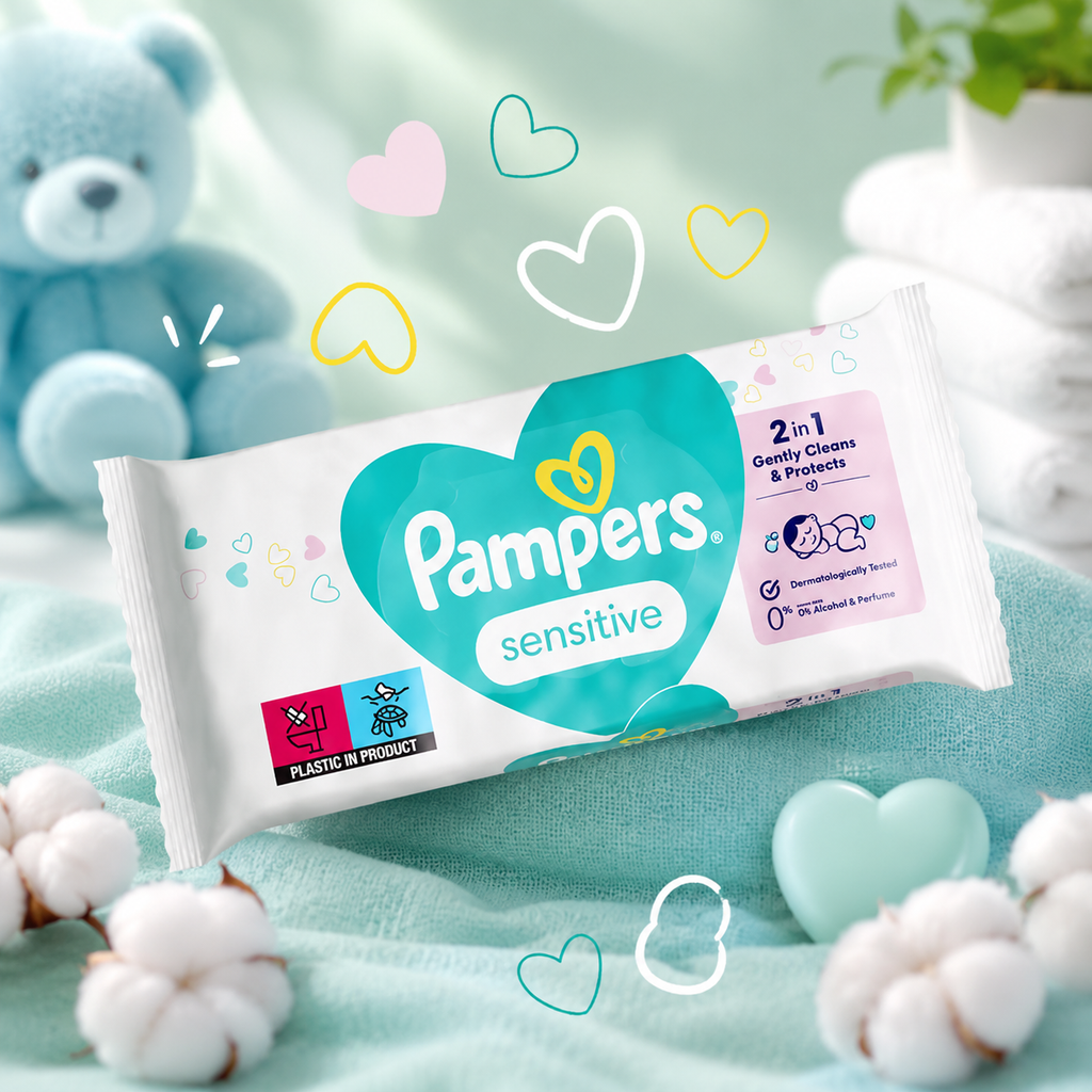Servetele Umede Pampers 52buc Sensitive