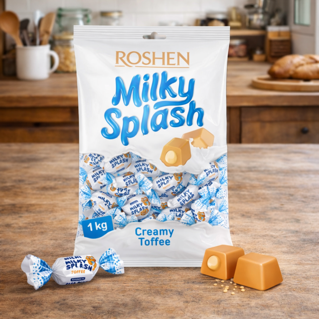 Caramele Milky Splash 1Kg Roshen