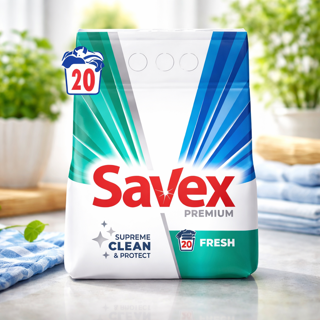 Detergent Rufe Automat Pudra Savex 2Kg Fresh