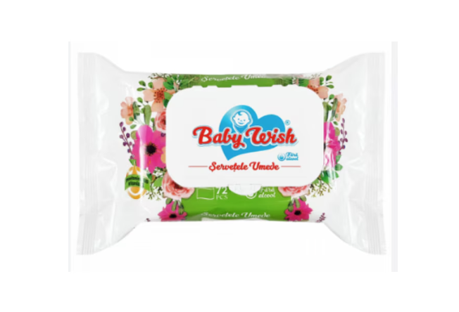 Servetele Umede cu Capac Baby Wish 72buc