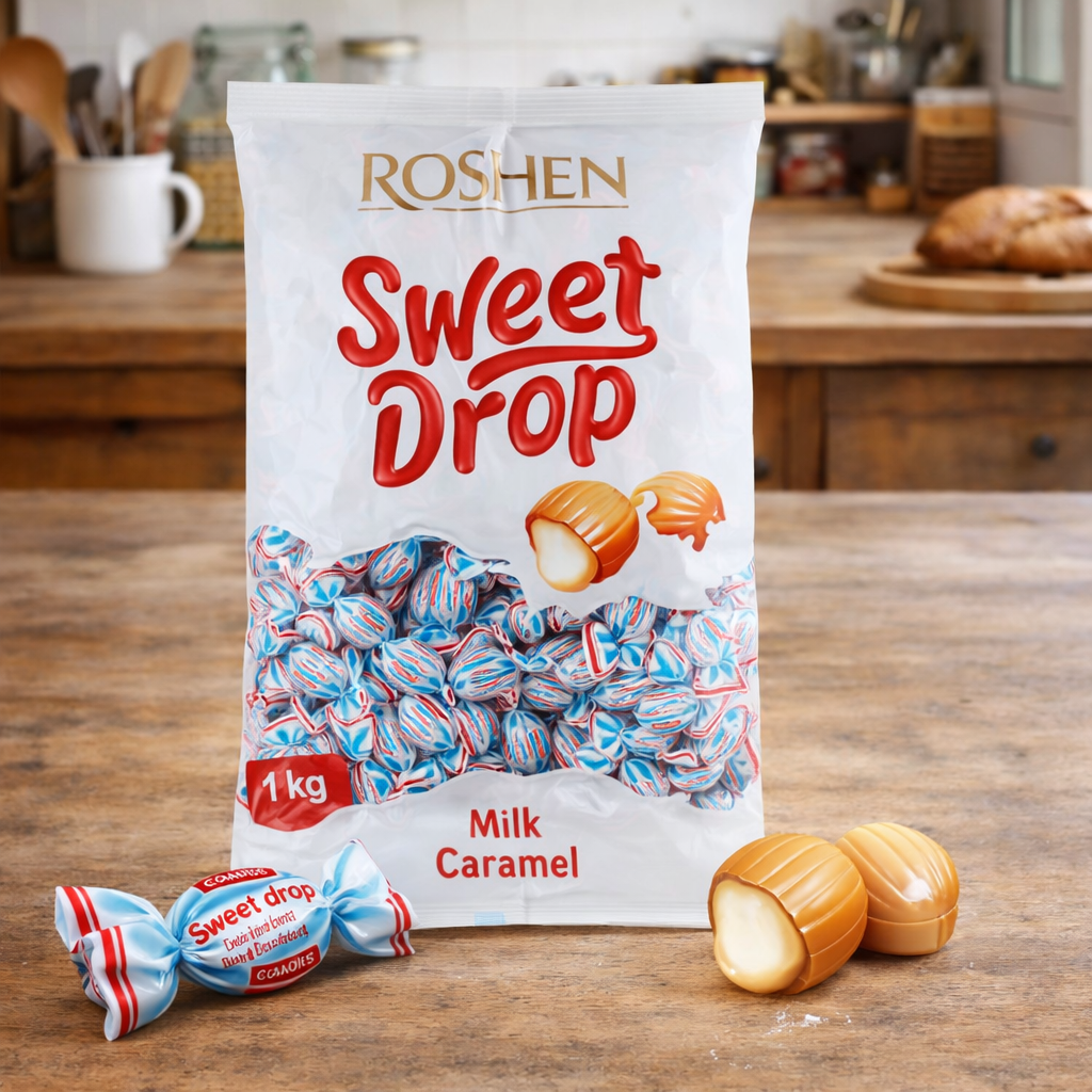 Dropsuri cu Lapte si Caramel Sweet Drop 1kg Roshen