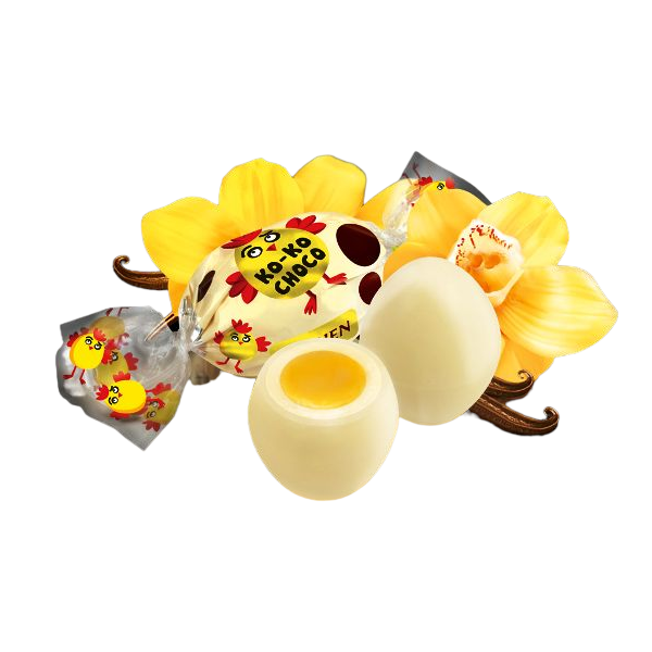 Bomboane Ciocolata Alba si Lichior  Oua KO KO 1Kg Roshen