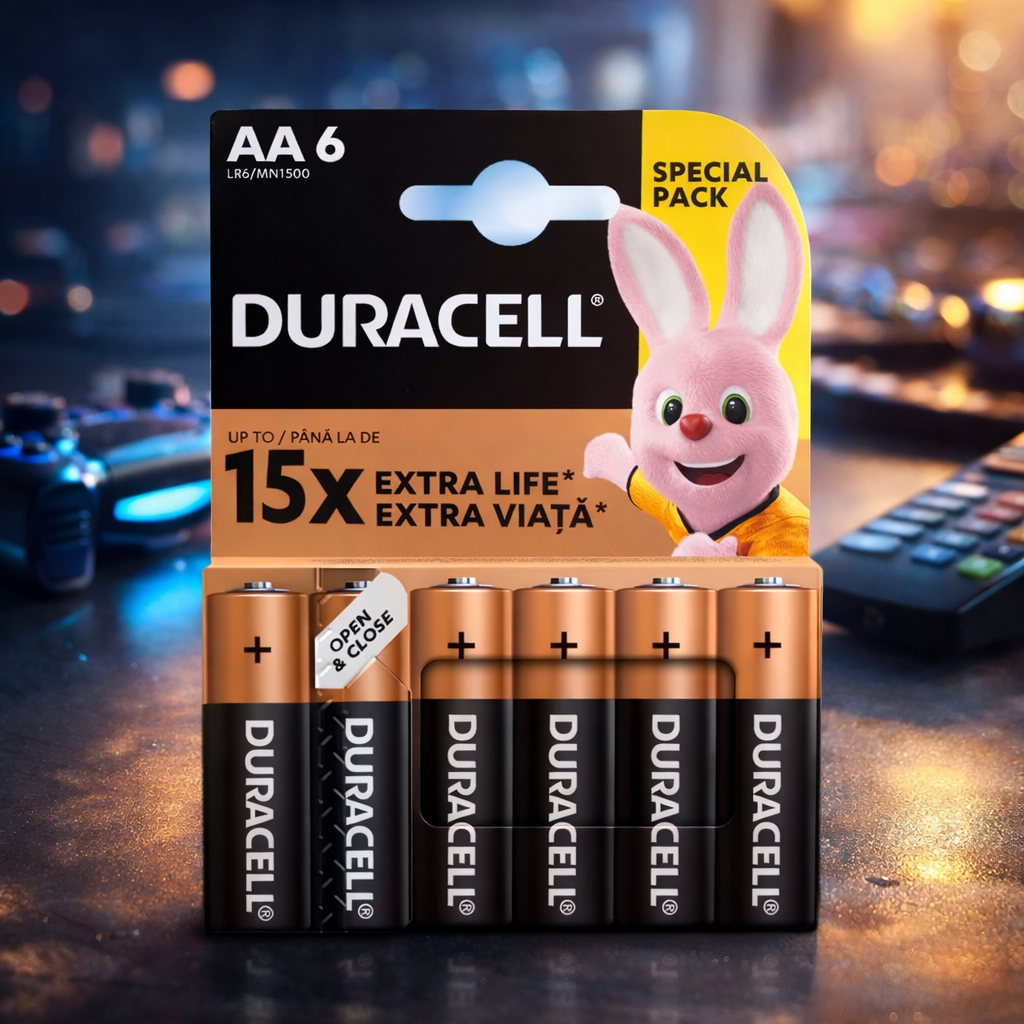 Baterii Alcaline AA R6 Duracell 6buc