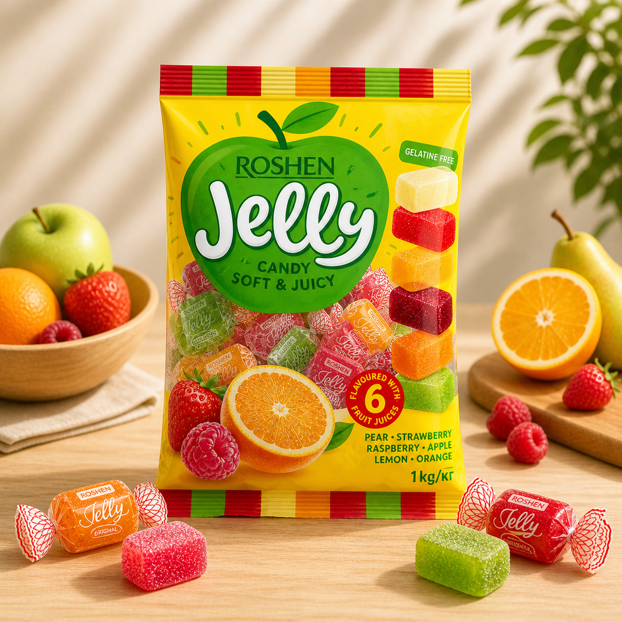 Jeleuri Asortate Jelly 1Kg Roshen