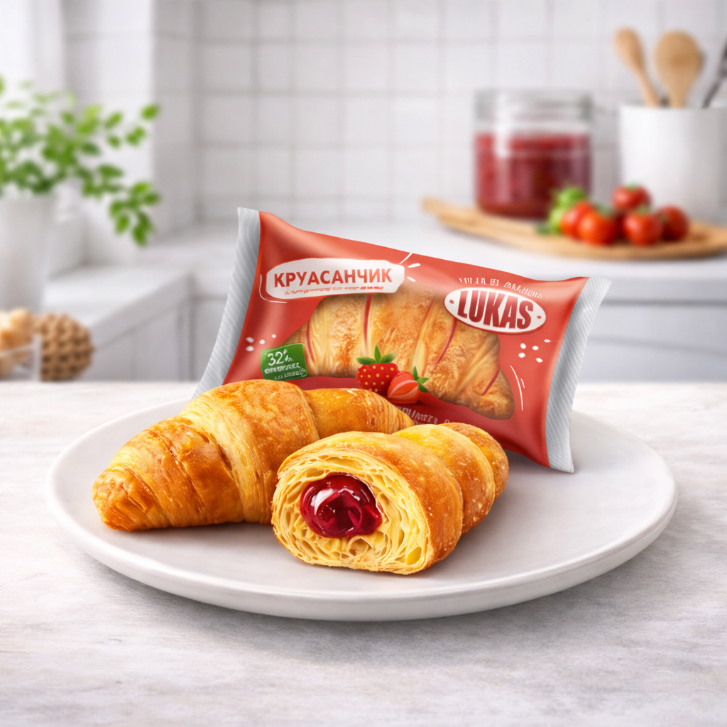 Croissante Lukas 45g Capsuni 32buc