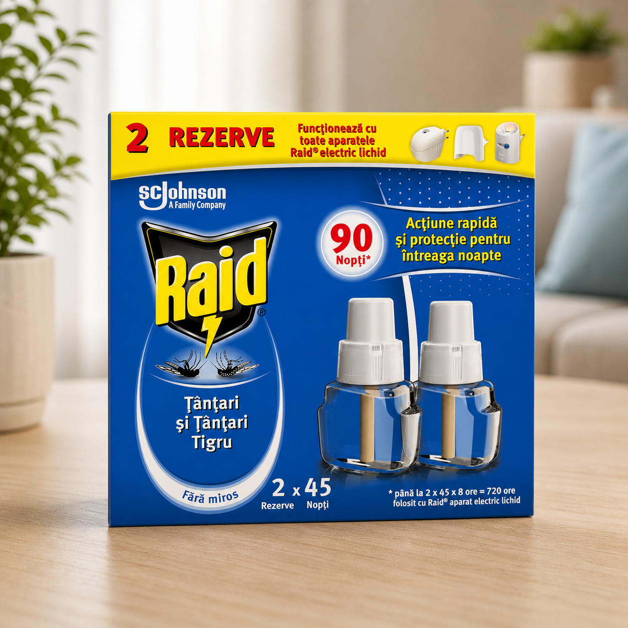 Raid Rezerva Lichida Dubla 90 Nopti 2x27ml