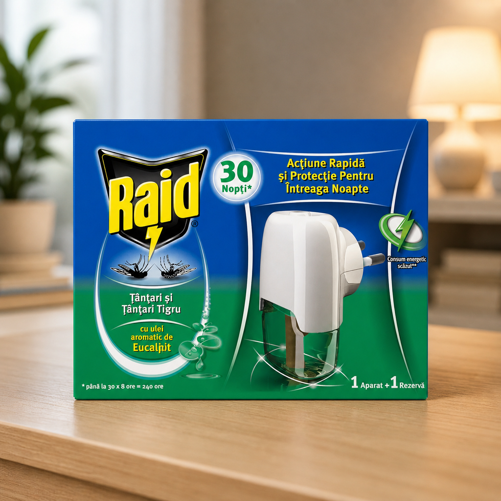 Raid Aparat Electric Si Rezerva 21ml 30Nopti Eucalipt