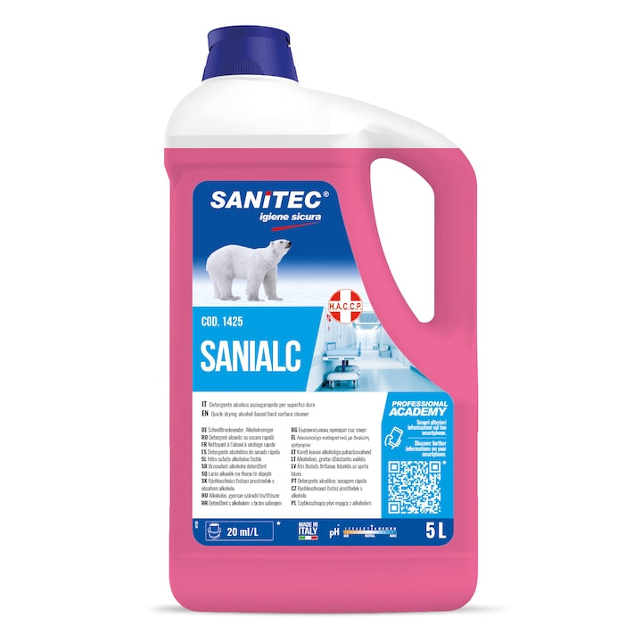 Detergent Pentru Pardoseli cu Uscare Rapida Sanitec Sanialc 5L Cod 1425