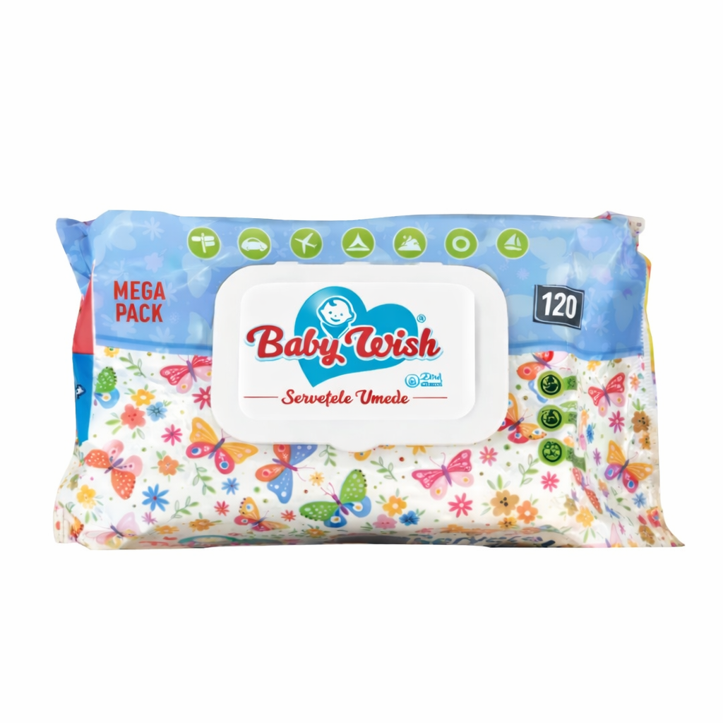 Servetele Umede cu Capac Baby Wish 120buc