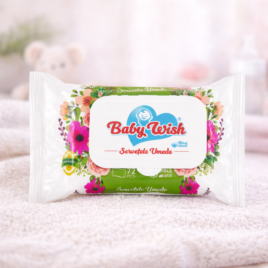 Servetele Umede cu Capac Baby Wish 72buc